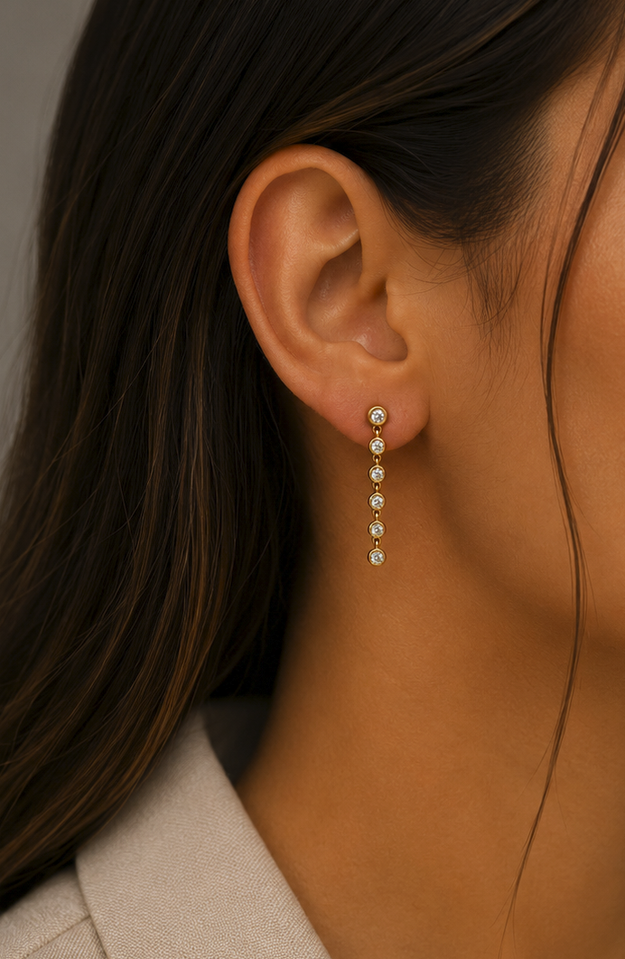 Brinco Drop em Ouro 18k
